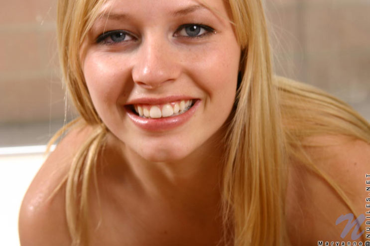 Sexy petite blonde nubiles teen gets all naughty in front of the camera man