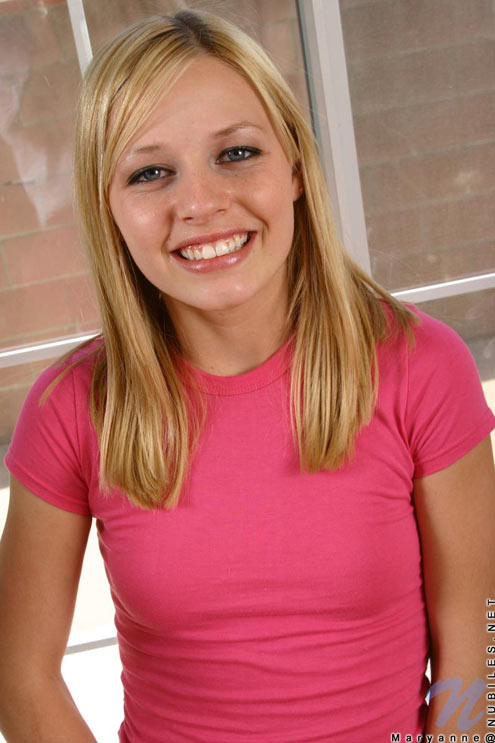 Sexy petite blonde nubiles teen gets all naughty in front of the camera man