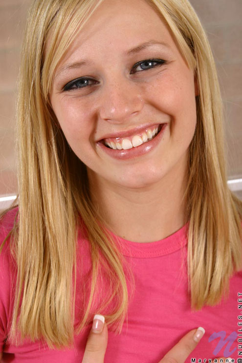 Sexy petite blonde nubiles teen gets all naughty in front of the camera man