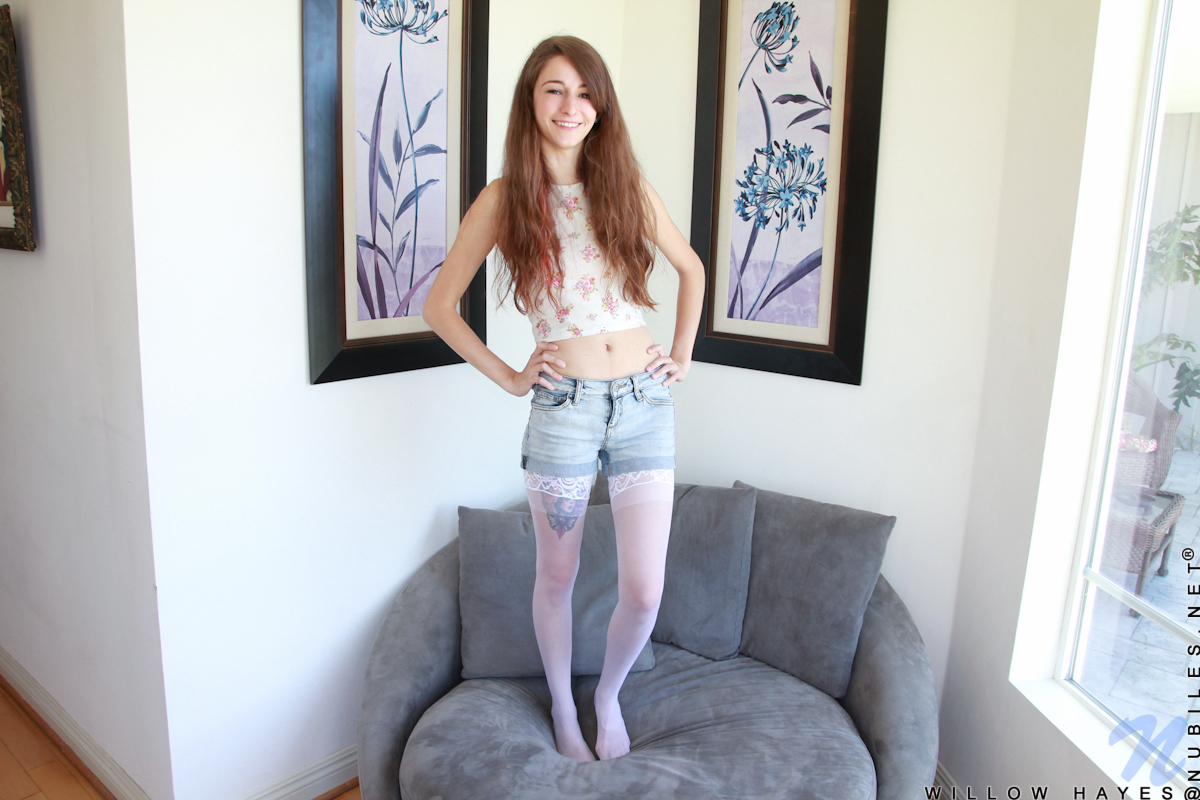 Willow Hayes is a 20 year old hippie whose single greatest pleasure in life is bringing her landing strip pussy to climax